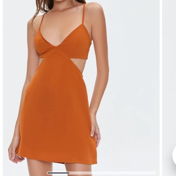 Forever 21 Dresses & Skirts - Forever 21 Cut Out Orange Rust Mini Dress